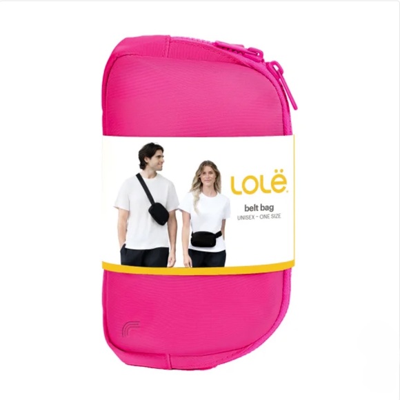 Lolë Unisex Belt Bag 1L in PINK - Picture 3 of 5